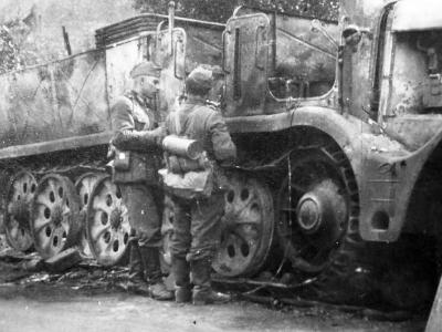 Burned out SdKfz 9