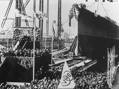 Launching of Bismarck on 14 February 1939