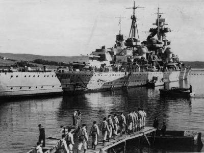 Admiral Hipper cruiser in Norway 1942