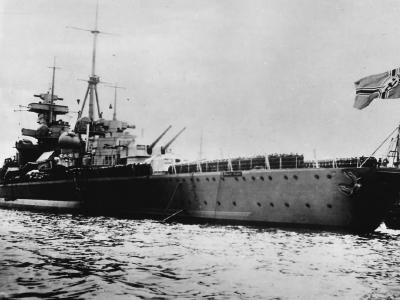 Crew on Deck of German Cruiser Admiral Hipper
