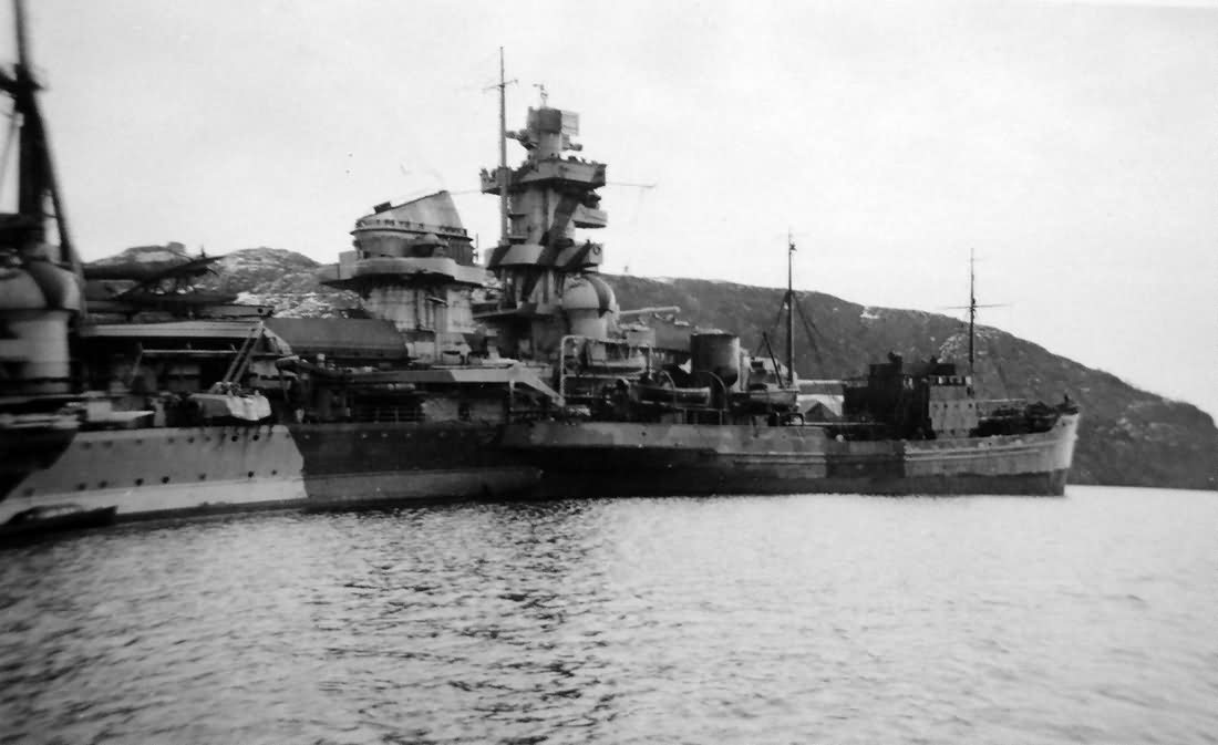 heavy cruiser Admiral Hipper in Norway Bergen