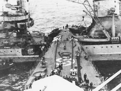 Prinz Eugen rammed the light cruiser Leipzig 1944