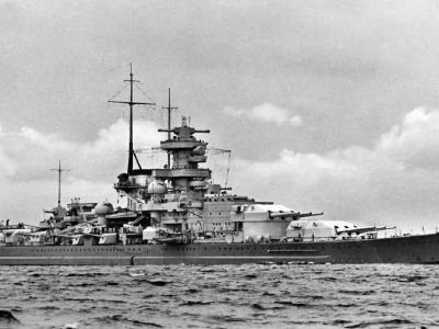 Battleship Scharnhorst broadside view