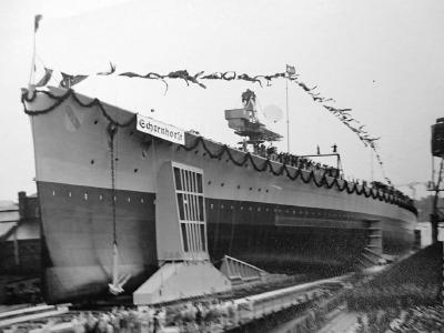 Launch of German Battleship Scharnhorst