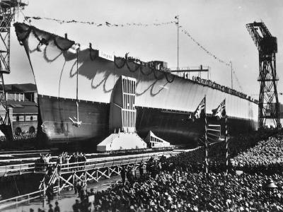 Launch of German Battleship Tirpitz