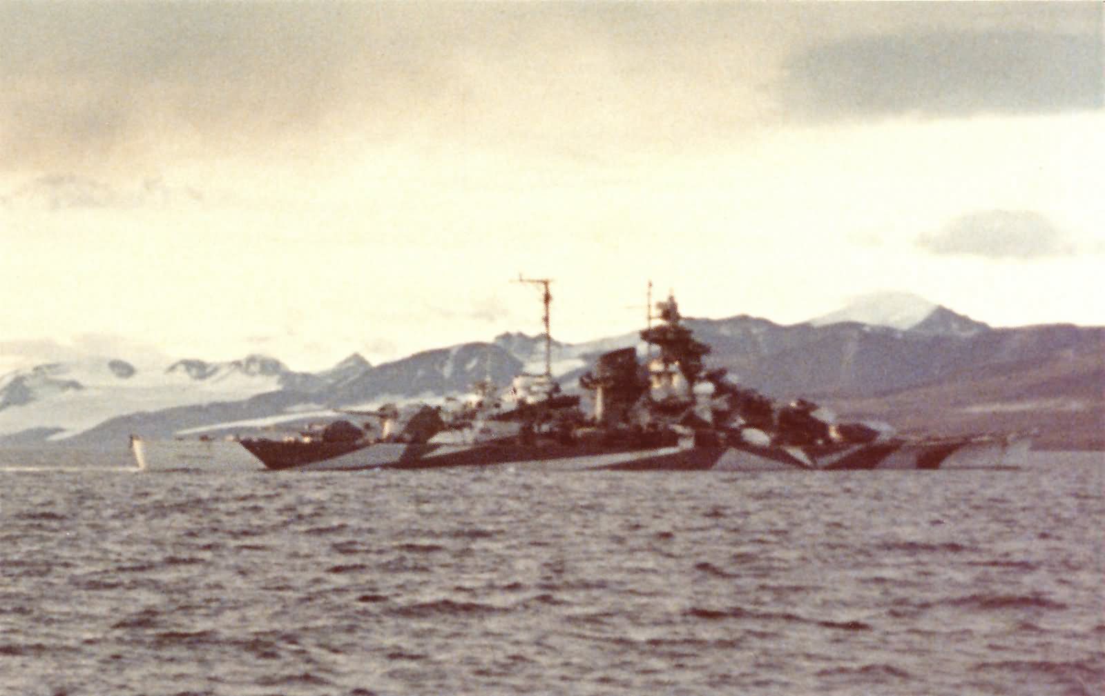 Tirpitz in Norway color photo
