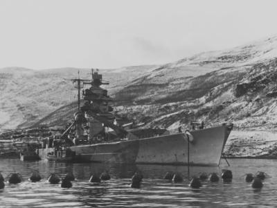 Bismarck class battleship Tirpitz in Norway