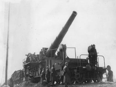Belgian ex German Krupp 28 cm SK L/40 Bruno railway gun 1940