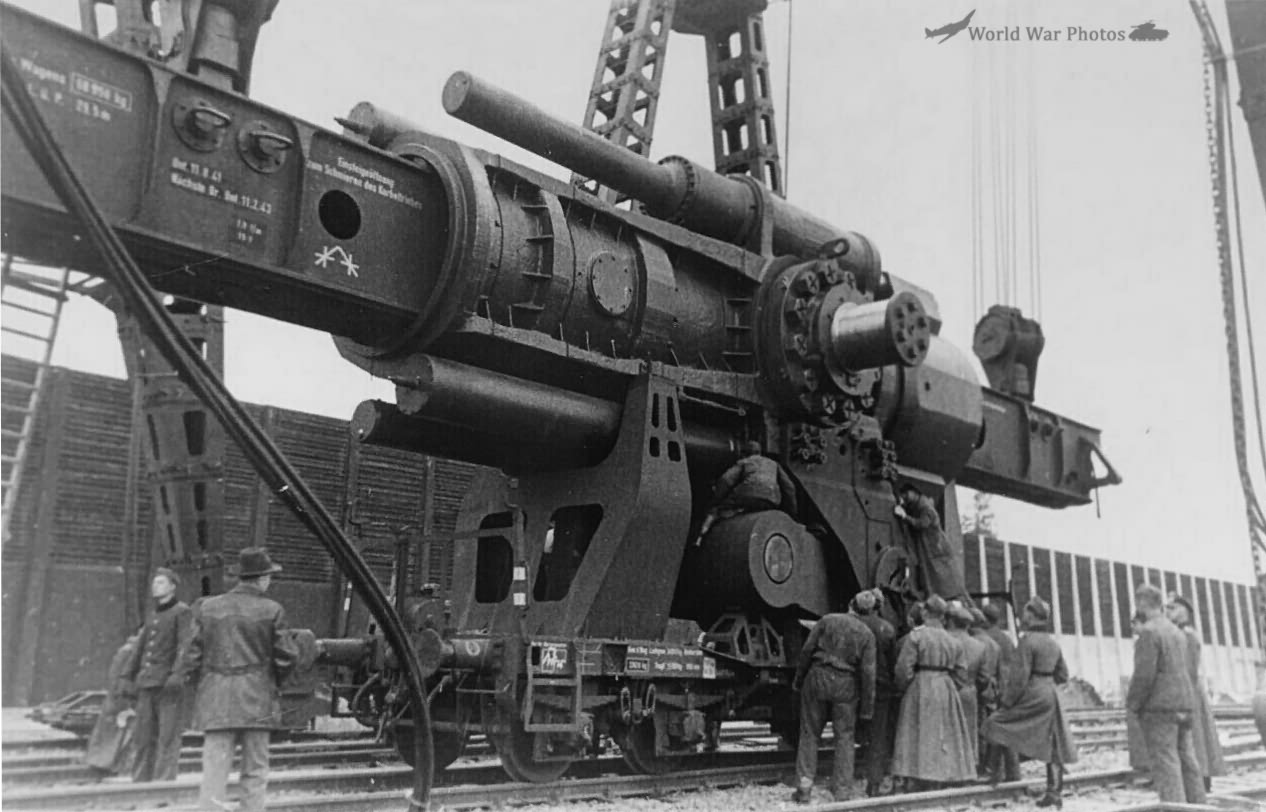 Schwerer Gustav or Dora the German 80 cm railway gun