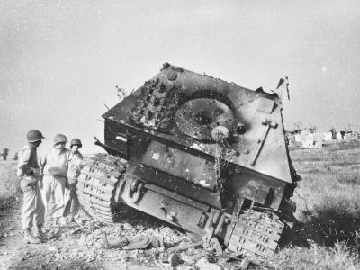 Heavy tank destroyer Elephant Knocked Out at Anzio Italy May 1944