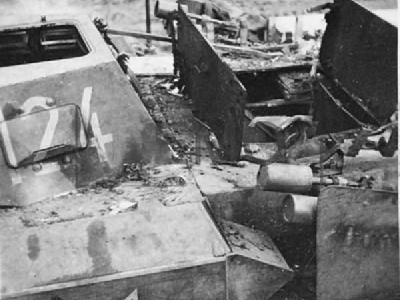 Destroyed Flamingo code 124 of the 19. Panzer-Division