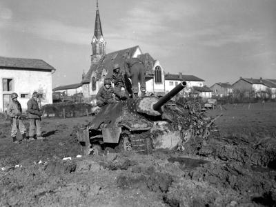 Captured Hetzer Halloville France 1944