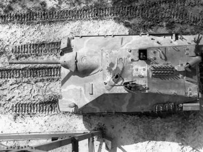 Top view of light tank destroyer Hetzer