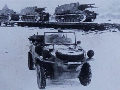 Hummel rail transport in winter