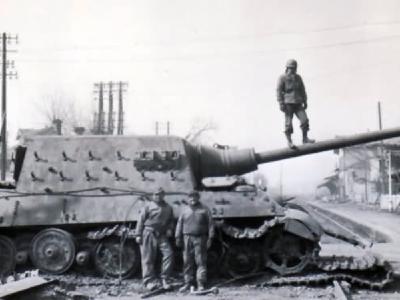 Tank destroyer Jagdtiger captured by the US Army