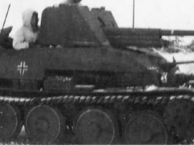German tank hunter Marder III winter