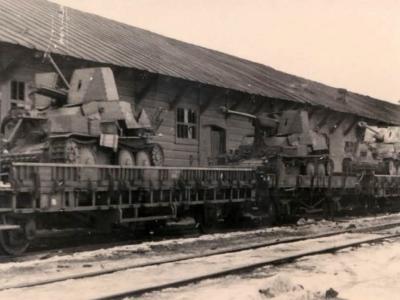 Marder III rail transport