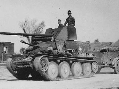 Marder III with trailer