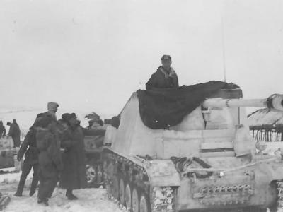 Panzerjager Marder II eastern front winter camo