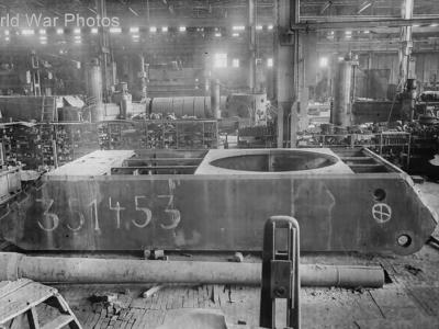 Maus hull 351453 at the Krupp factory in Essen, 1945