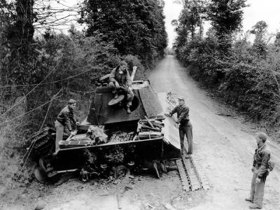 Destroyed Panther Engine Bay France 1944