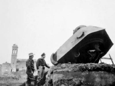 Destroyed Pantherturm at Fano Italy 1944