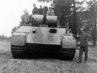 Early Panther Ausf D during field exercises