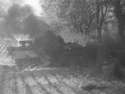 Burning Panther Tank