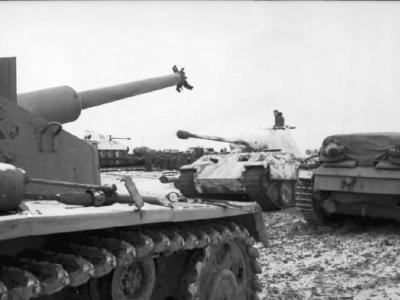 Panther tank in winter camo