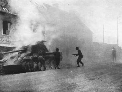 Panther tank knocked out Periers Normandy July 1944