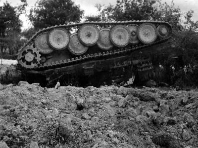 Panther tank upside down France 29 July 1944