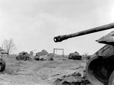 Panzer V Panther boneyard Aschaffenburg Germany 1945