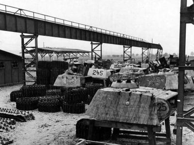 Tank Treads And Panther Tank Turrets 1945