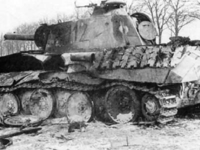 Destroyed Panther Ausf. A number 112