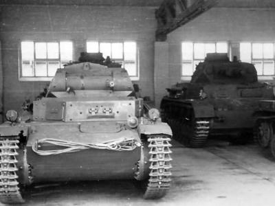 Panzer II and IV tanks