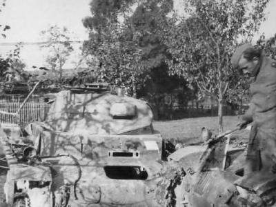 Panzer II destroyed
