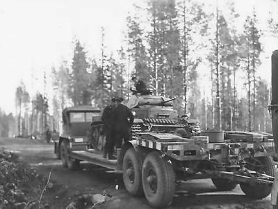 Panzer II on trailer Rovaniemi