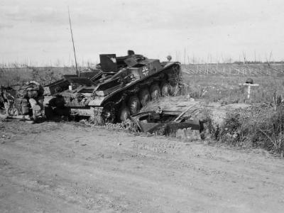 Panzer II tank suffered an internal explosion