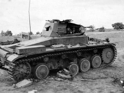 destroyed Panzer II
