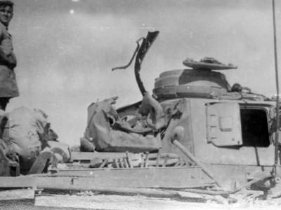 Damaged Panzer III of the Afrika Korps
