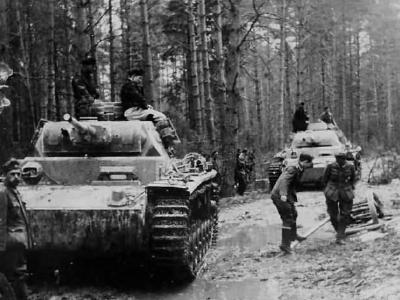 Panzer III in forest