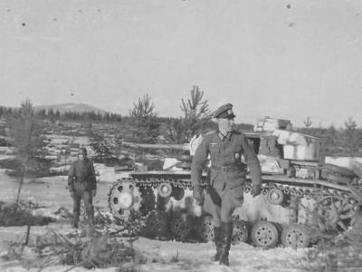 Panzer III with winter camo