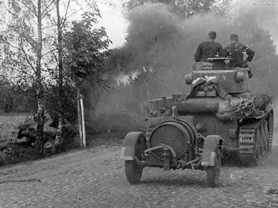 Panzer 38(t) with trailer from 7th Panzer Division 1941