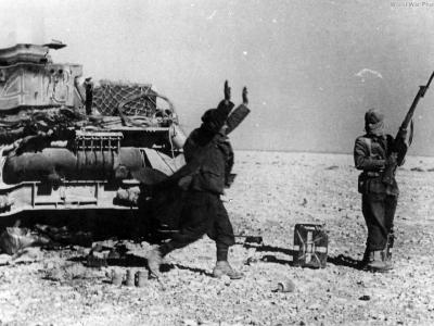 Panzer IV 413 and Italian soldier surrenders to Jawan