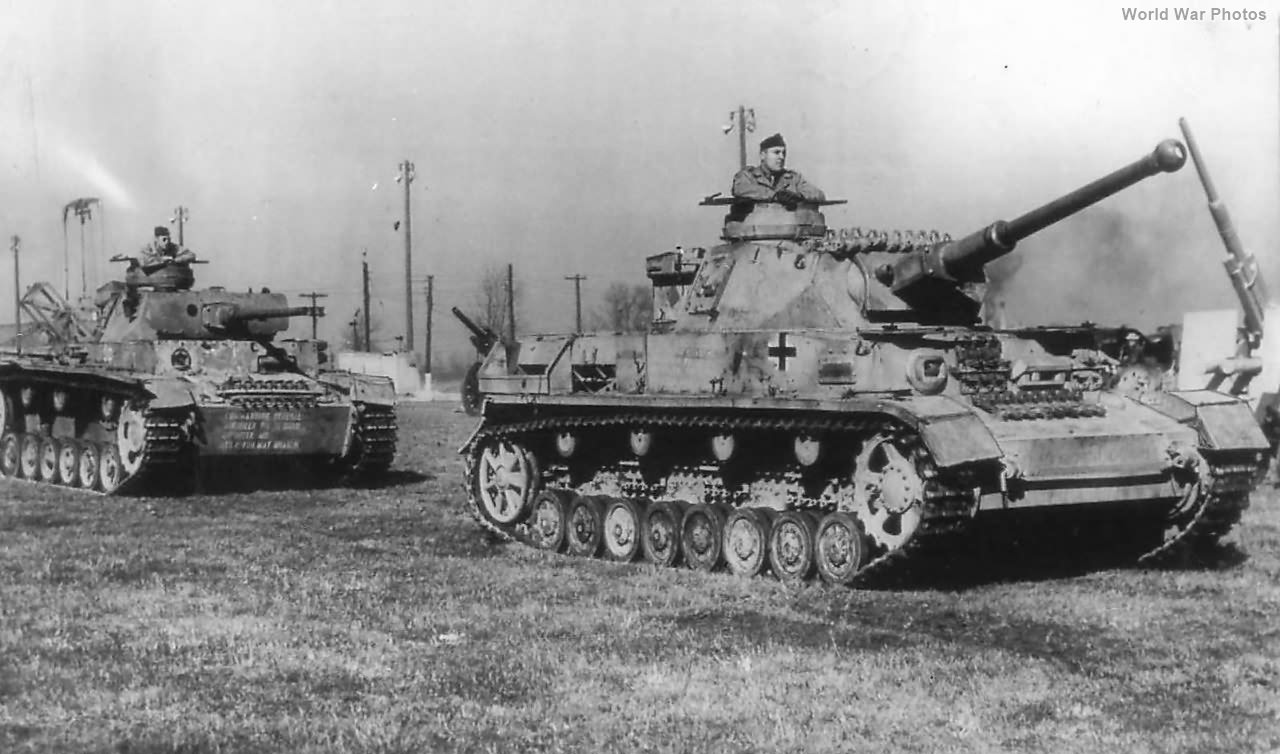Panzer IV and III tanks at Aberdeen Proving Ground