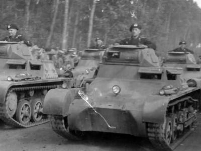 German Panzer I tanks