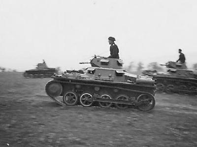 Panzer I tanks during a pre-war exercise
