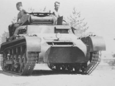 Panzer I tank on road