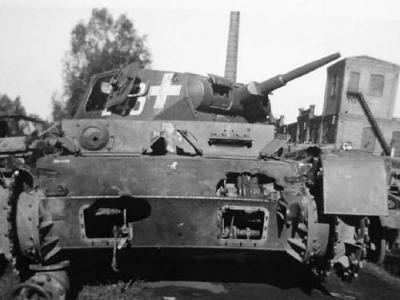 Destroyed Panzer III of the Panzer Regiment 1 1939