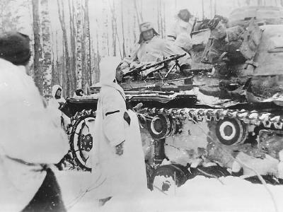 Panzer III operates in deep snow